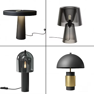 Modern table lamp combination 3d model