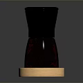 Double Salt Pepper Grinders Set With Black Top Transparent Body And Wooden Tray