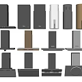 Modern Kitchen Range Hoods With Various Styles And Different Color Options 3d model