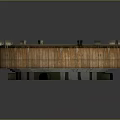 Ancient Circular Amphitheater Model With Stone Seats Wooden Structure And Central Arena