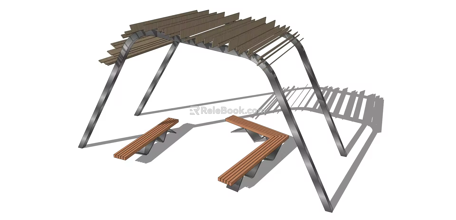 Modern gallery structure 3d model