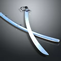 Crossed Silver Swords As Historical Weapon With Metallic Blades On Dark Background