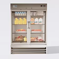 Double Door Glass Door Refrigerator Freezer For Fresh Food And Drinks Storage