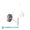 Modern Minimalist Wall Lamp With White Shade And Metal Bracket Design
