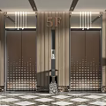 modern elevator hall elevator car 3d model