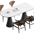 Dining table and chair combination 3d model