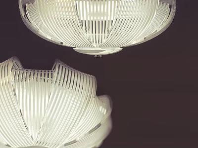 Modern Transparent Ceiling Lights With Ribbed Glass Design And Elegant Lighting Effect 3d model
