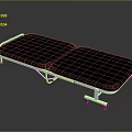 Modern Folding Bed With Black Mesh Mattress And Durable Metal Frame Design