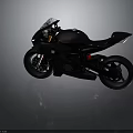 Sleek Black Sport Motorcycle With Modern Aerodynamic Design And Glossy Finish