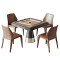 Modern Mahjong Table and Chair 3d model