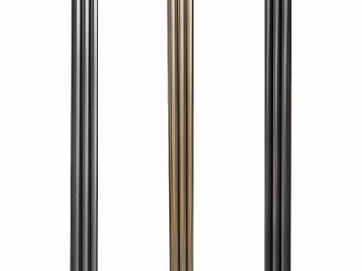 Modern Sleek Metal Cabinet Handles in Black Gold and Bronze Decorative Design 3d model