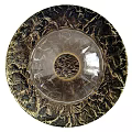 Elegant Wall Lamp With Gold Metal Frame And Transparent Glass Shade Design