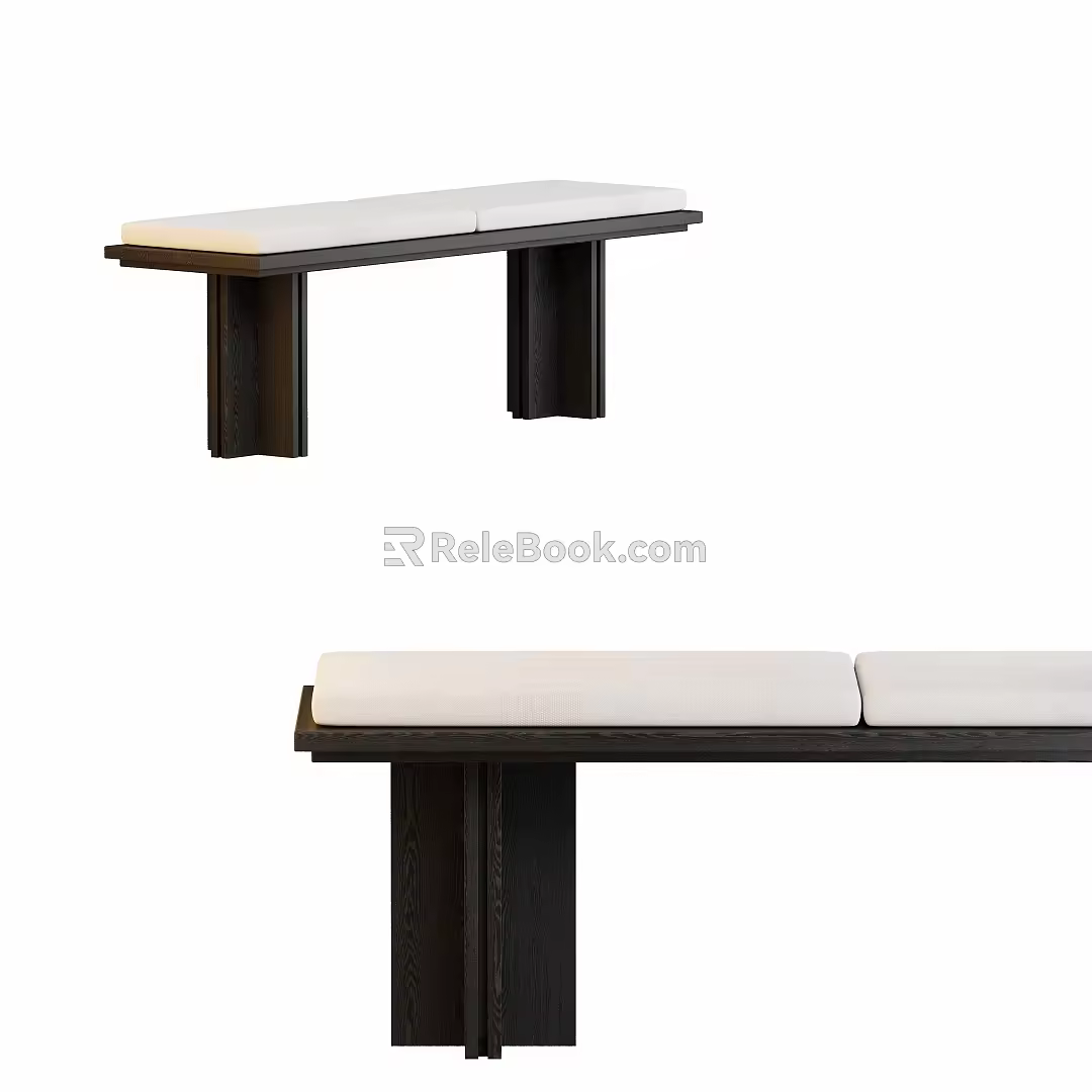 Modern medieval bench 3d model