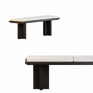 Modern medieval bench 3d model
