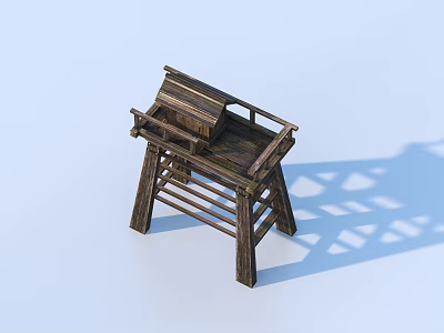 Traditional Wooden Small Shelf Stand For Home Decorative And Functional Use 3d model