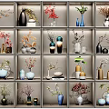 Stylish Decorative Vases With Flowers On Shelves Various Designs And Floral Arrangements For Home Decor