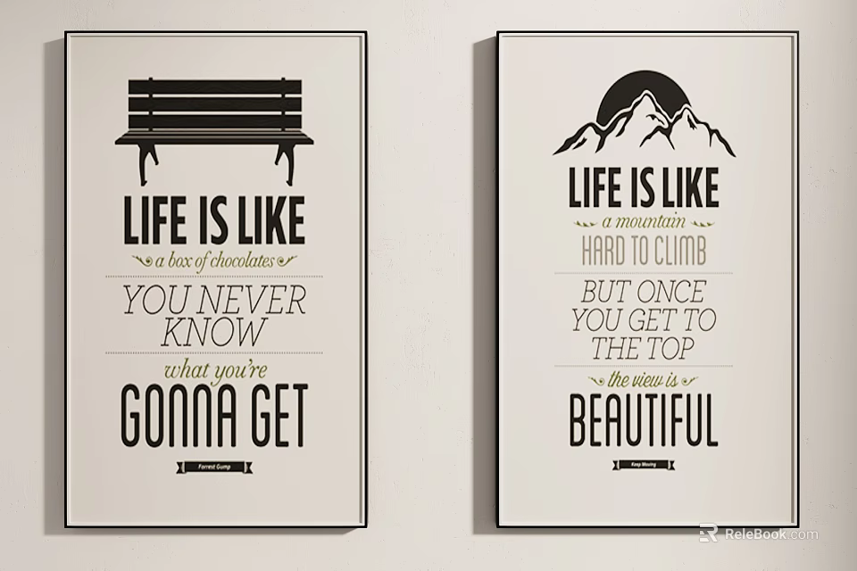 Life Quote Posters With Inspirational Sayings About Life For Wall Art 3d model 