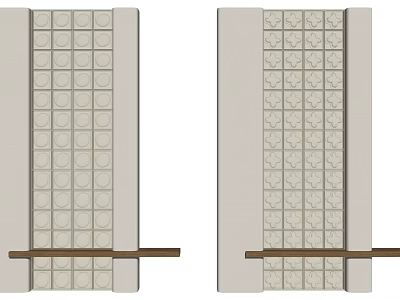 glass brick glass partition crystal brick glass screen art glass 3d model