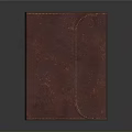 Handcrafted Red Leather Notebook With Stitched Design And Textured Surface 3d model
