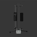 Elliptical Trainer With Black Handlebars White Vertical Post And Pedal Base