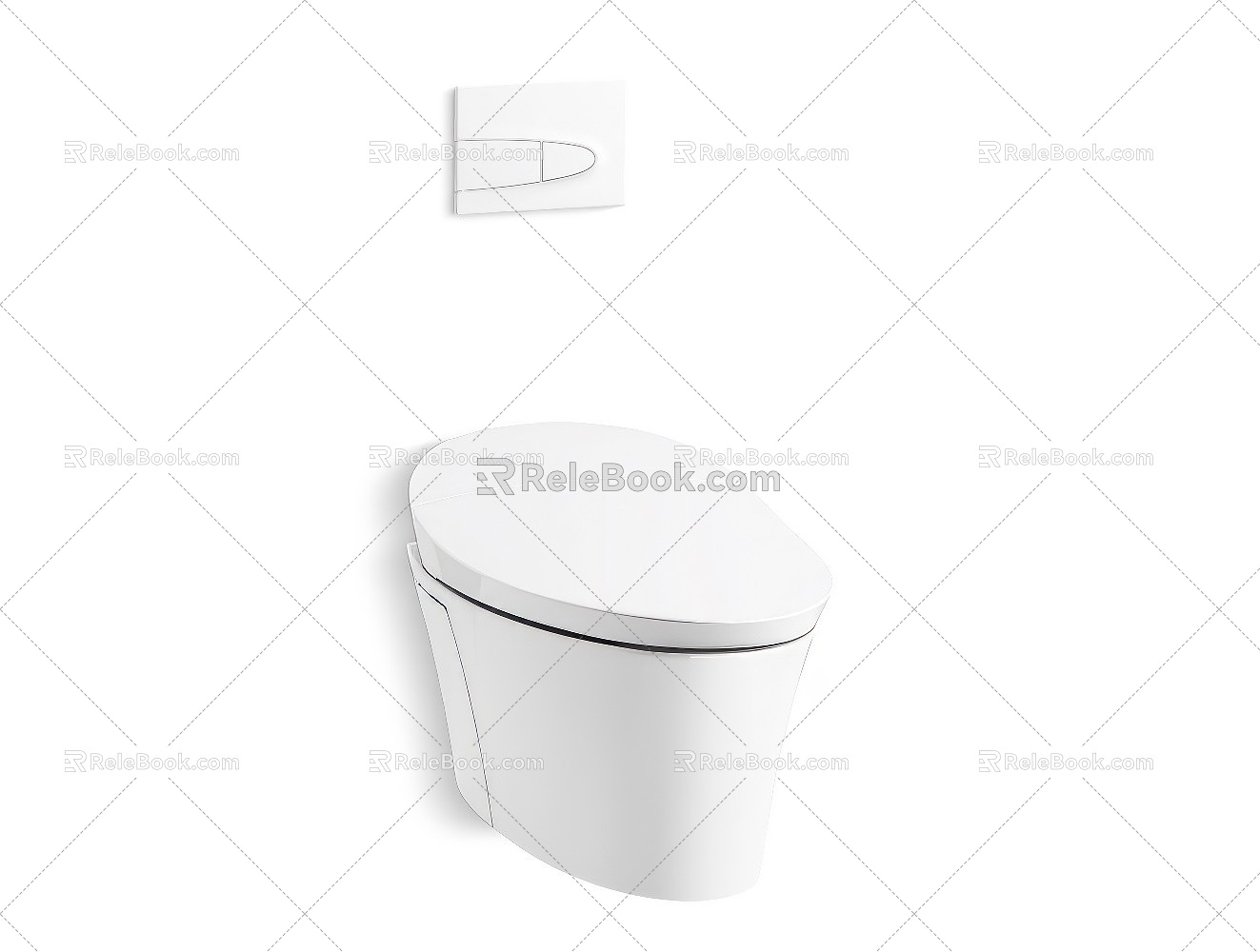 Kohler Smart Toilet Wall-mounted Toilet Toilet 3d model