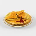 Pancake Fruit Food Breakfast 3d model