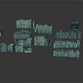 Scattered And Stacked Books Display With Various Piles And Loose Volumes