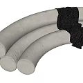 modern curved sofa 3d model