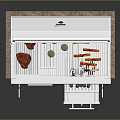 White Outdoor Grill With Multiple Grilling Areas Condiment Rack And Storage Cabinets