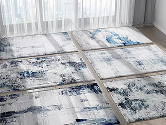 Modern Square Carpet Combo 3d model