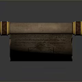 Ancient Scroll With Animal Themed Geometric Pattern And Brown Paper Texture