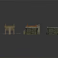 Traditional Architectural Bridges Featuring Stone Steps Wooden Arch And Railing Details