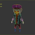 Cartoon Character With Aviator Goggles Red Scarf Black Coat Brown Boots And 3D Design
