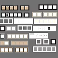 Modern switch switch socket combination single-open double-open three-open multi-open network socket type switch socket 3d model