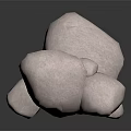 Three White Natural Stones Placed On Black Reflective Surface For Decorative Use