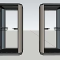 Modern Soundproof Acoustic Booths With Dual Colored Panels And Internal Shelves