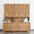 Nordic Sideboard Solid Wood Sideboard 3d model
