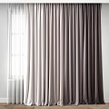Layered Curtains With Sheer White Lining And Neutral Tones For Modern Home Decor