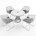 Outdoor Table With Glass Top And Wicker Chairs For Modern Patio Furniture Setup