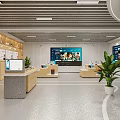 China Telecom 5G City Showroom With Modern Exterior Glass Front And Display Counter