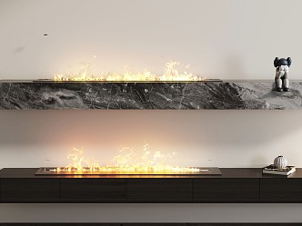 Modern Fireplace 3d model