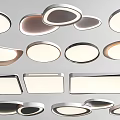 Modern LED Ceiling Lights with Round and Square Design Styles for Home Interior Decoration