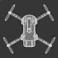 Black Foldable Drone With HD Camera And Four Rotors For Aerial Use
