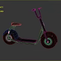 Silver Electric Scooter Featuring Modern Design Large Wheels Black Seat And Metallic Finish
