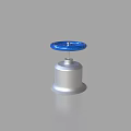 Adjustable Industrial Equipment Control Knob With Blue Top And Silver Base