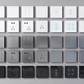 Modern Switch Socket Panel 3d model