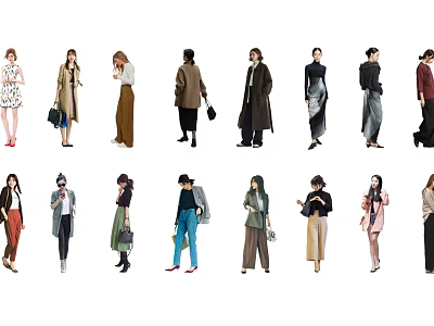 modern multiplayer fashion figure woman beauty 3d model