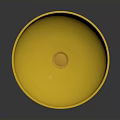 Golden Round Bowl Design As Practical Household Item For Daily Use