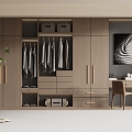 Modern Wardrobe Modern Light Luxury Wardrobe Modern Bedroom Wardrobe Cloakroom Wardrobe Finished Wardrobe 3d model