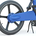 COOGHI Blue Folding Bicycle With Modern Design Lightweight Frame And Black Wheels